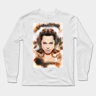 Angelina Jolie - Caricature Long Sleeve T-Shirt